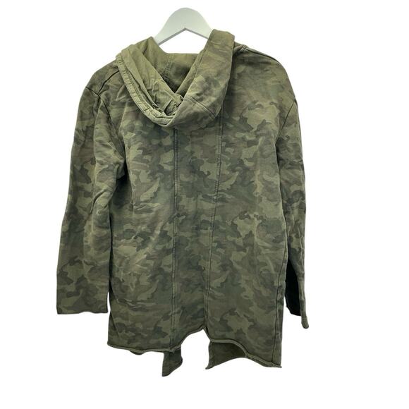 Zara Open Cardigan Hoodie Camouflage Women’s Size Medium - Picture 4 of 11